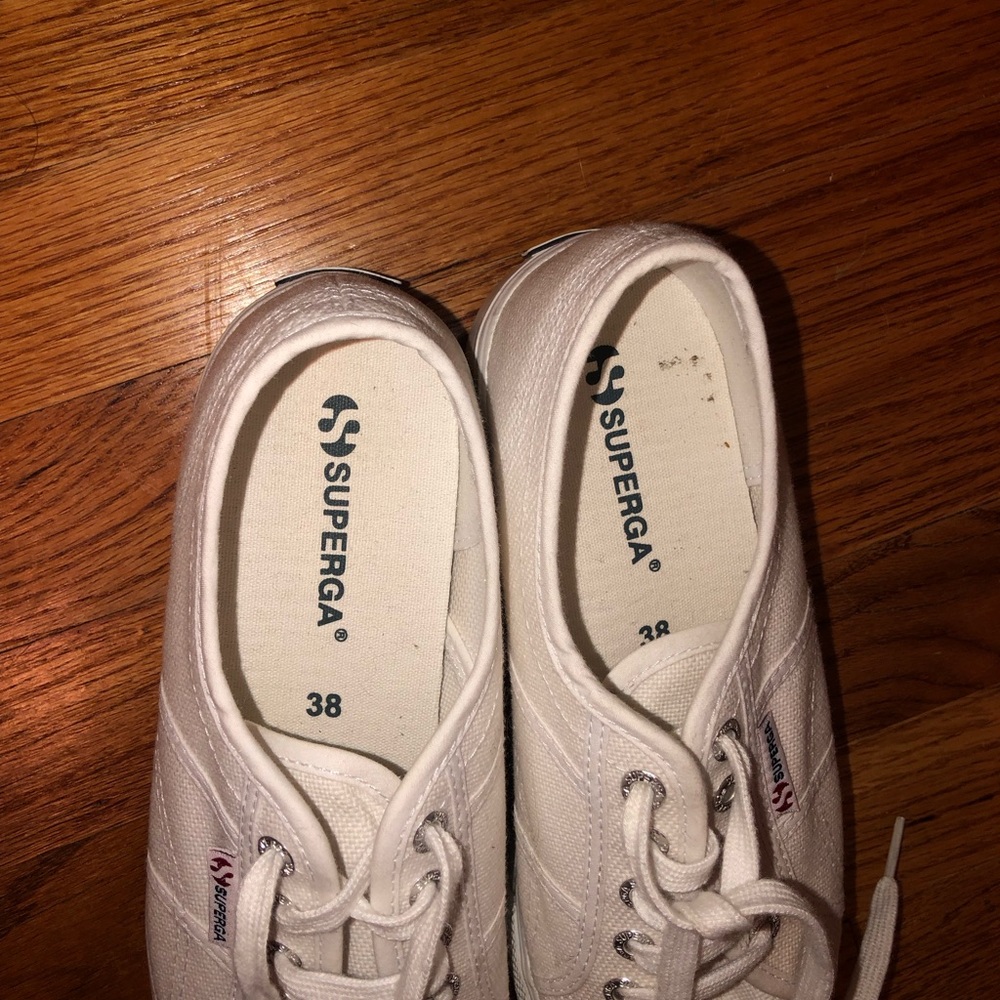 White Platform Superga’s - image 2